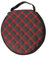 LUCKCDUO Porta CD rotondo in pelle elegante per 20 dischi, perfetto per organizzare la musica, Rosso
