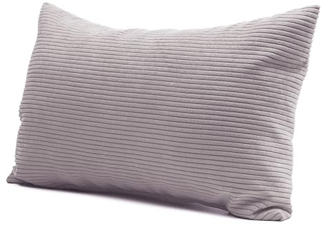 Gözze - Kissen Capri, Dekokissen in Feincord-Optik, Weiches Sofakissen mit Füllung, 100% Polyester, 30 x 50 cm - Silber