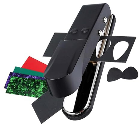 FUTUREORYY Gitarrenplektrum Stanzer Satz mit Starker Feder Selbstgemacht Cutter für Abs Zelluloid Derlin Gitarren Basszubehör für Gitarre Ukulele und Bass Zufällige Farbe