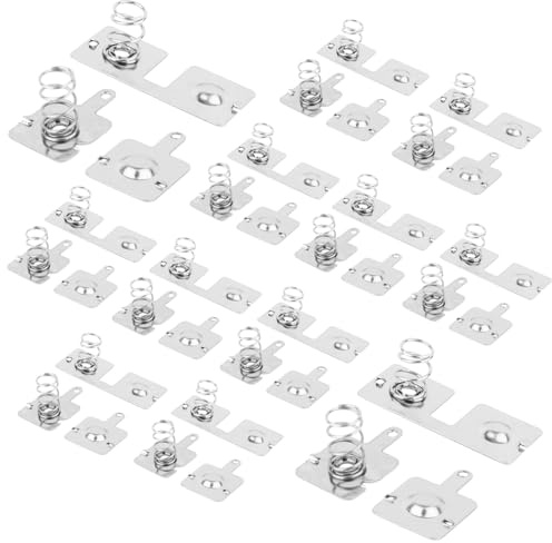 12 Pairs AA Battery Spring Contact Plate, Negative to Positive Conversion Spring Contact Plate Parts for Remote Control Charger (Silver)