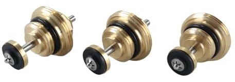 Gutol 3-Pack G1/2 Valve Insert – Brass Return Bolt for UFH Actuator, Underfloor Heating Manifold & Circuit Distributor