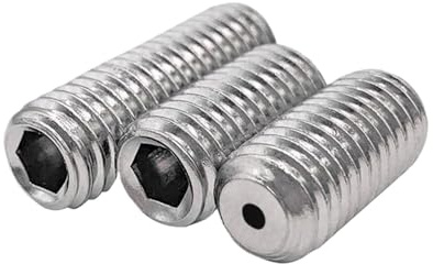 Hohlbohrung aus Edelstahl 304, Sechskant-Innensechskant-Flachgewindestift, Gewindestift ohne Kopf(45mm,1pc M12)