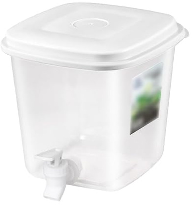 5 L Wasserbehälter Mit Hahn, Kaltgetränkespender, Getränkespender Mit Zapfhahn Für Kühlschrank Großer Behälter, Juice Punch Cocktailbehälter, Für Sommerpartys Und Küchenlimonade (S)