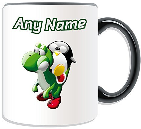 Yoshi - Taza de equitación (personaje de videojuego de pingüino, color de disfraz)