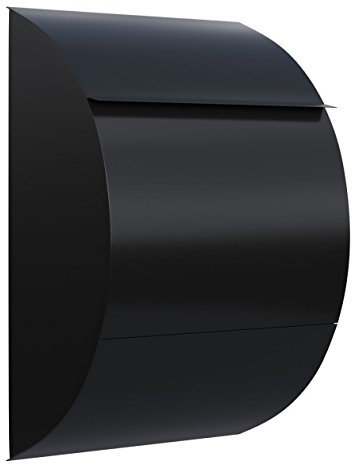 Briefkasten, Design Wandbriefkasten Jumbo Schwarz - Bravios