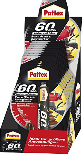 Pattex PUK6K Display 60 Sekunden-Universalkleber im praktischen, transparent