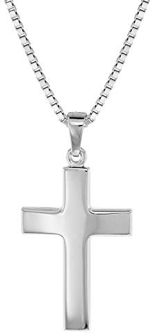 trendor Herren-Halskette mit Kreuz 27 mm Sterlingsilber 925 08474-60 60 cm