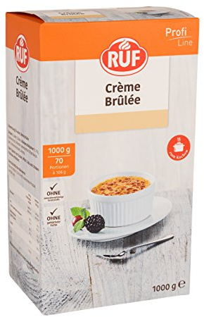 RUF Crème Brûlée, Dessertcreme zum Servieren mit knackiger Zucker-Kruste, für Buffet und Menü, Großpackung, 1x1000g