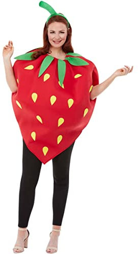Funidelia | Déguisement fraise pour femme et homme taille Taille unique Fruit, Nourriture - Couleur: Rouge, accessoire pour déguisement - Déguisements amusants pour vos soirées.