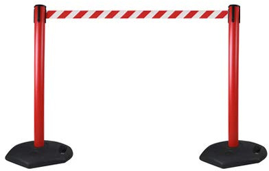 Set di 2 supporti flessibili per guida personale, cavalletti di intercettazione, 3 m di lunghezza della cinghia, rosso-bianco