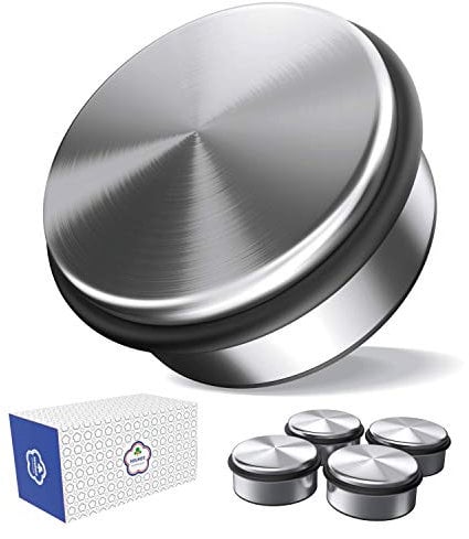 MIUMEE® 4er Set Türstopper Edelstahl - Rutschfest Premium Tür Stopper - Türstopper Boden Massiv - Türhalter - Door Stopper