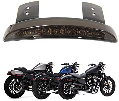Motorrad LED Rücklicht, Blinker Licht, Motorrad Rauch gehackt Heckkotflügelplatte Heckbremse Lizenz LED-Licht Ersatzlicht Stopp-Lauflicht für Sportster XL883N 1200N XL1200V XL1200X