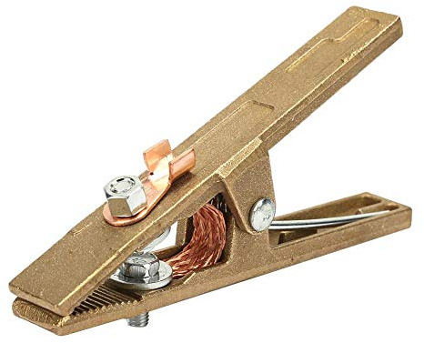 Schweißerd Erdungsklemme, Akozon 260/300/500A Messingmaterial Erdungs Klemme A Form Erdungskabel Griff Clip Klemme für Herstellung von Schweißmaschinen(300A)