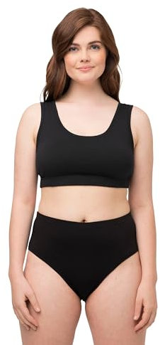 Ulla Popken Bustier Soutien-Gorge de T-Shirt, Noir, 52-54 Femme