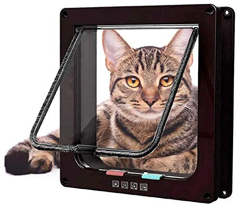 Katzenklappen Hua Katzenklappen- / Haustür-Tür, Transparente Winddichte Klappentür Für Glastür Und Fenster, Einstellbare Dicke Mit 4-Wege-Verriegelung