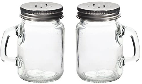 Salt and Pepper Shakers Glass Mason Jar Spice Jars