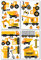 Samunshi® Wandtattoo Baustellenfahrzeuge Bagger Set Wandbilder Kinderzimmer Deko Junge Wandtattoo Kinderzimmer Mädchen Wandsticker Kinderzimmer