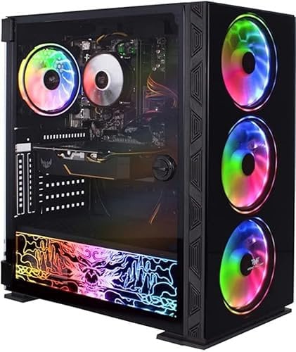 Veno Scorp Gaming PC – AMD Ryzen 5 5600G With Radeon Graphics, 16GB RAM, 256GB SSD + 1TB HDD, 500W 80+ PSU, Wifi, Windows 10, NeonZilla ARGB Gaming Case.