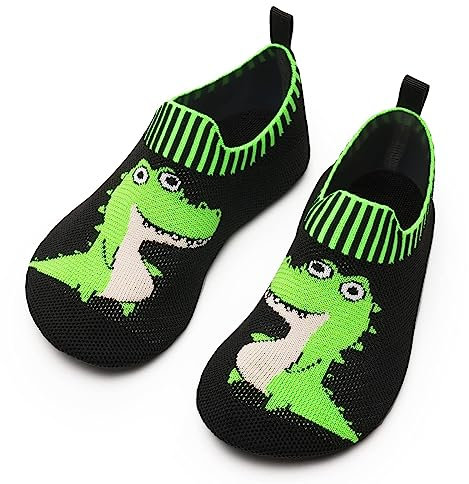 Torotto Pantofole per Bambini e con Chiusura Elastica Ciabatte da Casa Inverno Indoor Suola Calzini Antiscivolo,Regalo Bimba,Ragazzi Scarpe Antiscivolo Leggero(Coccodrillo 32/33EU)