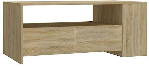 vidaXL Coffee Table Sonoma Oak Engineered Wood Sofa Accent End Furniture