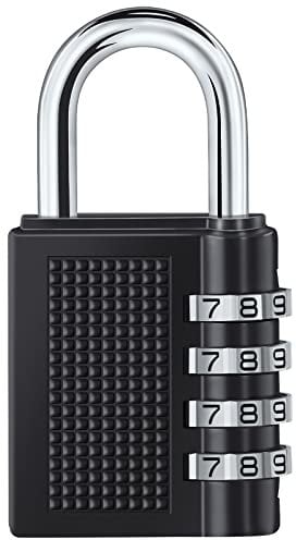 Vinabo Cadenas à Combinaison à 4 Digit,Serrure Combinée,Numero Cadenas Code,Serrure à Combinaison pour Gymnase, école, Portail, Hangar, Garage, Rangement, Casiers à Bagages et Boîte à Outils