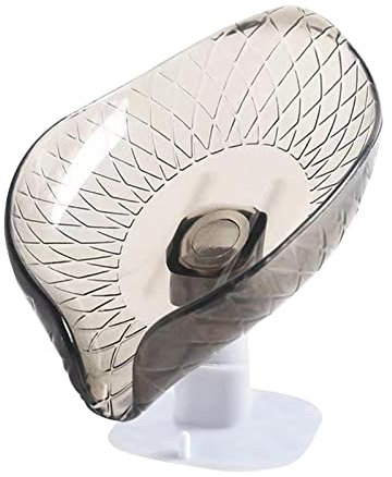 Facyn- Jabonera para escurridor, almacenamiento de jabón transparente con ventosa, caja organizador de jabón para decoración de baño, bonita caja de jabón para esponjas