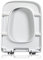 Toilettendeckel, toilettensitze eckig WC Sitz mit Absenkautomatik - Klodeckel weiß, Klobrille aus PP, Toilettensitz WC Deckel abnehmbar, Einfache Reinigung, Toilettenbrille Quadrat,04a
