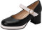 CUTEHEELS Women Comfort Mary Jane Shoes Buckle Strap Chunky Heels Court Shoes with Round Toe