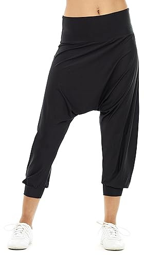 Winshape Damen Super Leichte Functional 7/8-haremshose Hp301 Trainingshose, Schwarz, L EU