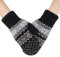 Fäustlinge Damen Winter Fausthandschuhe Fleecefutter Strickhandschuhe Kälteschutz Winterhandschuhe Elastisch Thermohandschuhe Dicke Wollhandschuhe Gestrickte Damenhandschuhe Radfahren Laufen Ski