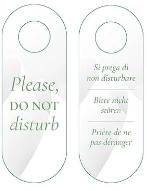 SHOBI Cartello Maniglia Non Disturbare, Appendiporta Do Not Disturb per Strutture Ricettive, Ideale per Fitta Camere, Hotel e B&B (20)