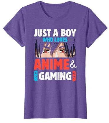 Just A Boy Who Loves Anime and Gaming Anime Manga Video Game T-Shirt