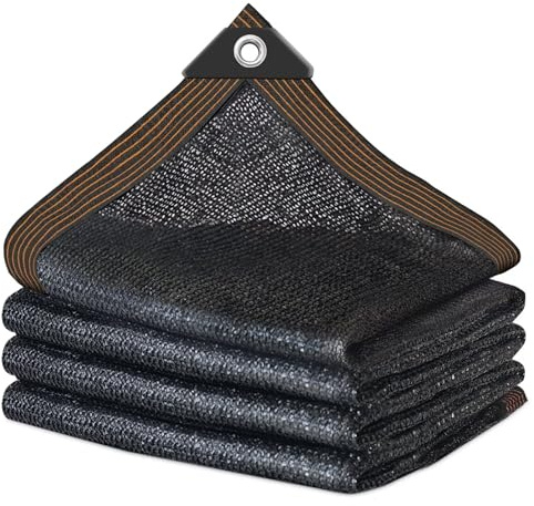 Schattiernetz-mit-ösen-2x3m, Schwarze Garten Sonnenschutz Netz Terrasse 70% Shading Rate UV-Beständiges Beschattungsnetz GewäChshau Schattennetz für HüHnerstall Garten Outdoor Sonnennetz