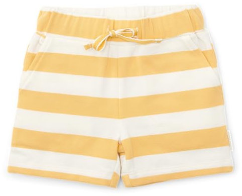 Little Dutch CL24023028 Kurze Hose/Shorts mit Taschen Sunny Yellow Stripes - Little Farm gelb (Gr. 98)