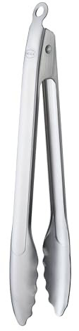 RÖSLE Barbecue-Grillzange, Hochwertige Grillzange mit patentiertem Verschlusssystem zum Grillen, Kochen und Servieren, 30 cm, Edelstahl 18/10, Spülmaschinengeeignet, Silber