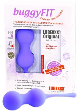 LUBEXXX buggyFIT Beckenbodentrainings-Set. Zum Training des Beckenbodens nach einer Schwangerschaft, Von Frauenärzten empfohlen, Trainingsgerät zum Aufbau von Muskeln, Hoher Tragekomfort, sehr diskret