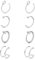 JFORYOU 4 Pairs Stainless Steel Fake Nose Ring Hoop No Pierced False Septum Lip Tragus Ohr Ringe Earrings Silver Piercing Jewelry