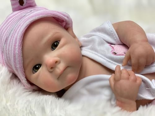 Gileutay 33cm Bambola in Silicone Pieno E Solido Ragazza Realistiche Bambole Reborn per Neonata Che Sembrano Bambini Della Vita Reale Giocattolo per Bambini