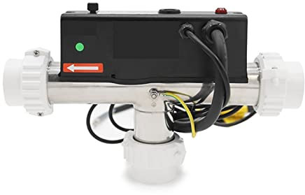 Chauffage de spa Baignoire de chauffage à piscine électrique 3KW Thermostat thermostat Circulation de bain Chauffage for la baignoire de la piscine SPA Tube chauffant efficace(H15-R1/1.5KW)