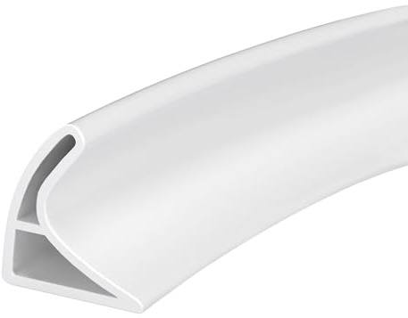 Yitexin 2 Meter Duschschwelle Wasserdamm Barriere Faltbarer Duschdamm Selbstklebend Wasserstopper für Duschschutz Dusche Wasserblocker für Boden Badezimmer Badewanne Küche (2M)