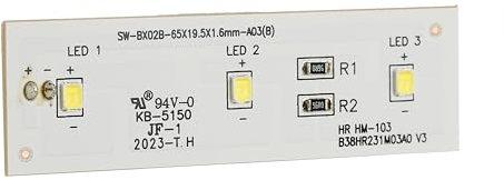 Masterpart Placa de circuito de luz LED para refrigerador para refrigeradores Candy CCB, CCP, CKB, CKC