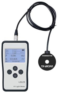 UV-Messgerät, Uva Uvb Meter Uv Radiometer Licht Bestrahlungsstärke LS125 Ultraviolett Messung Mit Benutzer freundliches Design,Kalibrierte Messwerte(UVB-X0)