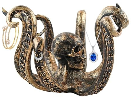 Octopus Becherhalter | Retro Schädel Harz Octopus Statue | Teetassenhalter Tischdekoration für Küche Restaurant Home Zubehör