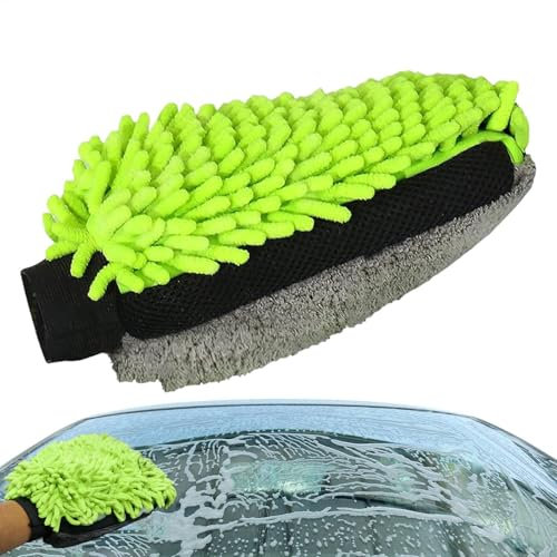 Dopsyesn Mikrofaserwaschmittel, Autowasch MIT | Nicht-Lint-Chenille-Mikrofaser-Waschhandschuhe - Waschmittel, saugfähiges Auto -Detail -Tuch für Fahrzeug und Hausreinigung
