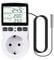 Digitales Thermostat Steckdose 250V mit Temperaturfühler & LCD - Heizung/Kühlung für Gewächshaus, Terrarium, Aquarium, Reptilien (EU-Stecker)