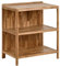 Isla de cocina exterior de madera de acacia con estantes y encimera de madera maciza 50 x 80 x 90 cm marrón Venosa