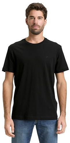 TOM TAILOR Herren Basic T-Shirt mit Stickerei