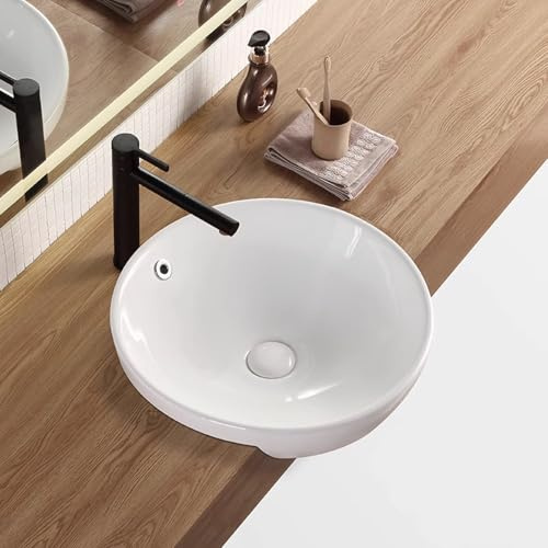 Einbauwaschbecken Fürs Badezimmer, Kleines Eckwaschbecken Aus Porzellan, Rund, Aufsatzwaschbecken, Keramikwaschbecken For Hotelbalkon, Gästetoilette
