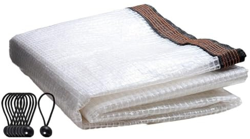 URPIZY Film de serre transparent 2 x 3 m - Protection contre la pluie et le gel - Imperméable et coupe-vent - Avec œillets - Pour jardin, terrasse et toit