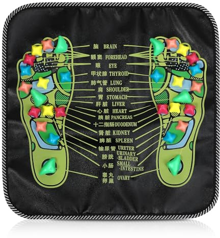 1 Stück Fußsohlenmassagegerät aus Leder und Pp, 35x35cm | Akupunkturpunkt Stimulation, Spannungsabbau und Schmerzlinderung, Formstabil und Bruchsicher im Alltag